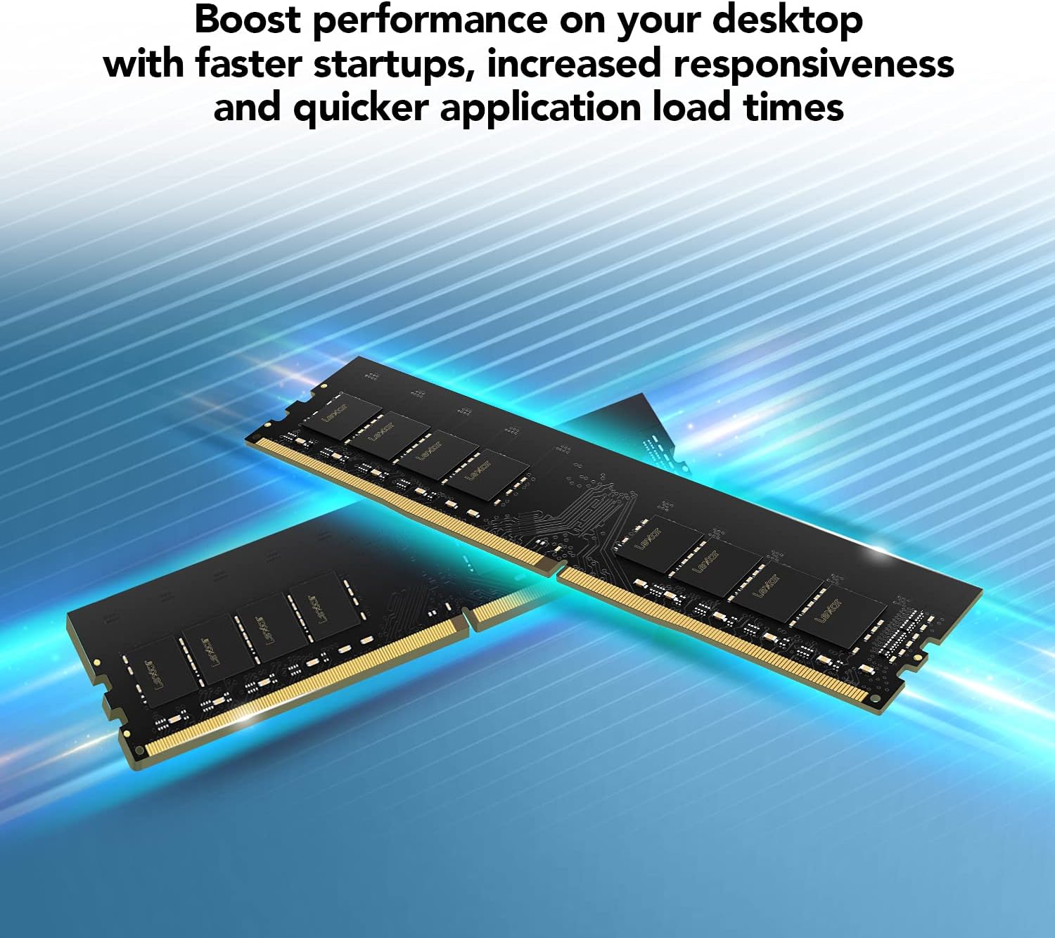 Lexar UDIMM DDR4 RAM 8GB 3200 MHz, 288-Pin U-DIMM Desktop Memory, High Performance Computer Memory, RAM Module Upgrade Lexar UDIMM DDR4 RAM 8GB 3200 MHz, 288-Pin U-DIMM Desktop Memory, High Performance Computer Memory, RAM Module Upgrade